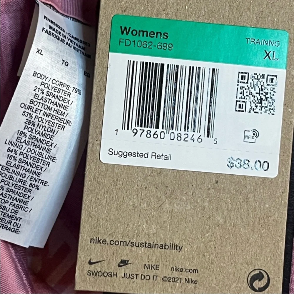 Nike Women's XL Indy Light Support Padded Adjustable Sports In Elemental Pink